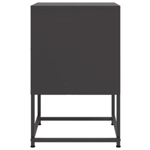 Κομοδίνο Μαύρο 36 x 39 x 60,5 εκ. Ατσάλινο