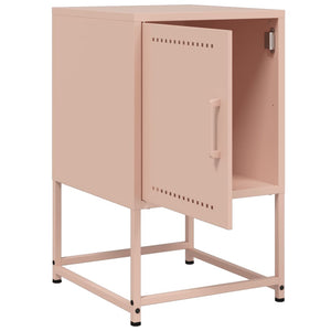 Κομοδίνο Ροζ 36x39x60,5 εκ. από Χάλυβα