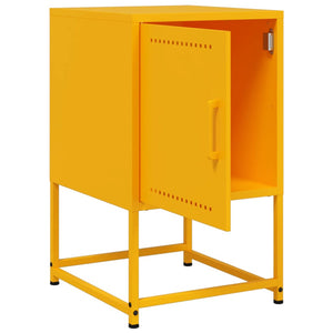 Κομοδίνο Μουσταρδί 36x39x60,5 εκ. από Χάλυβα