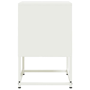 Κομοδίνο Λευκό 36x39x60,5 εκ. από Χάλυβα