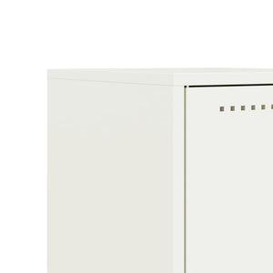 Κομοδίνο Λευκό 36x39x60,5 εκ. από Χάλυβα
