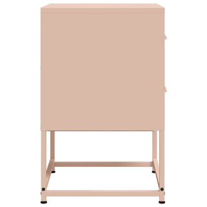 Κομοδίνο Ροζ 36x39x60,5 εκ. από Χάλυβα