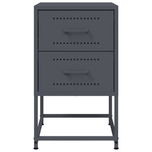 Κομοδίνο Ανθρακί 36 x 39 x 60,5 εκ. Ατσάλινο
