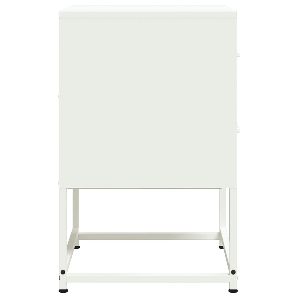 Κομοδίνο Λευκό 36x39x60,5 εκ. από Χάλυβα
