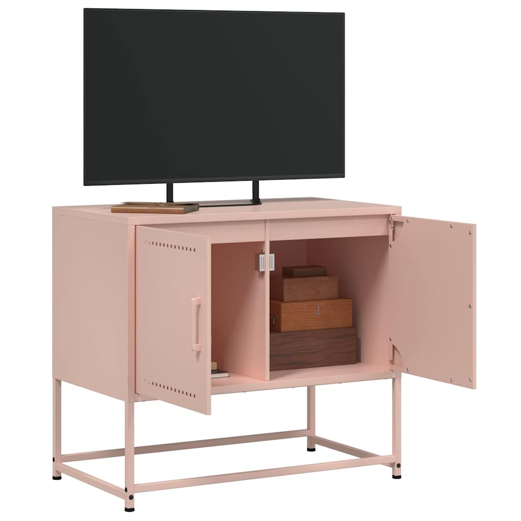 Έπιπλο Τηλεόρασης Ροζ 68,5x39x60,5 εκ. από Χάλυβα