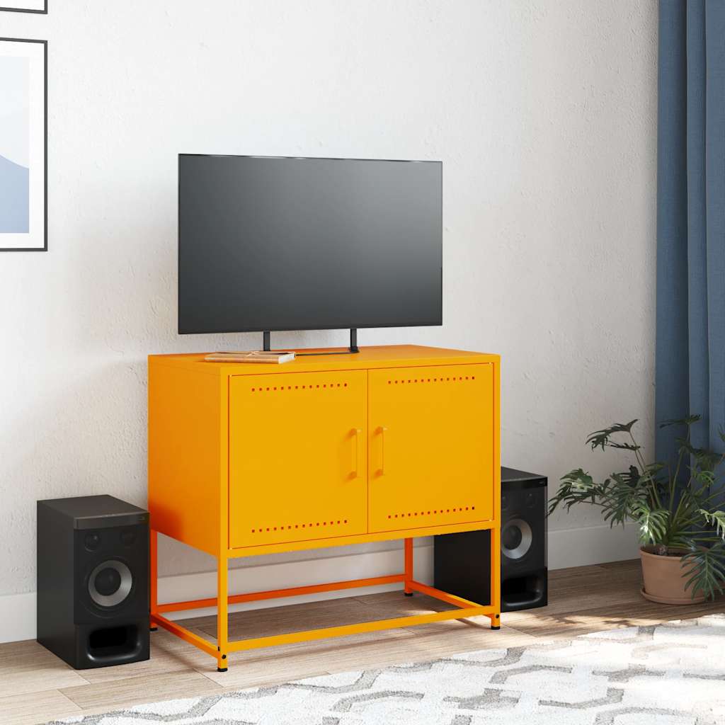 Έπιπλο Τηλεόρασης Μουσταρδί Κίτρινο 68,5x39x60,5 εκ. από Ατσάλι