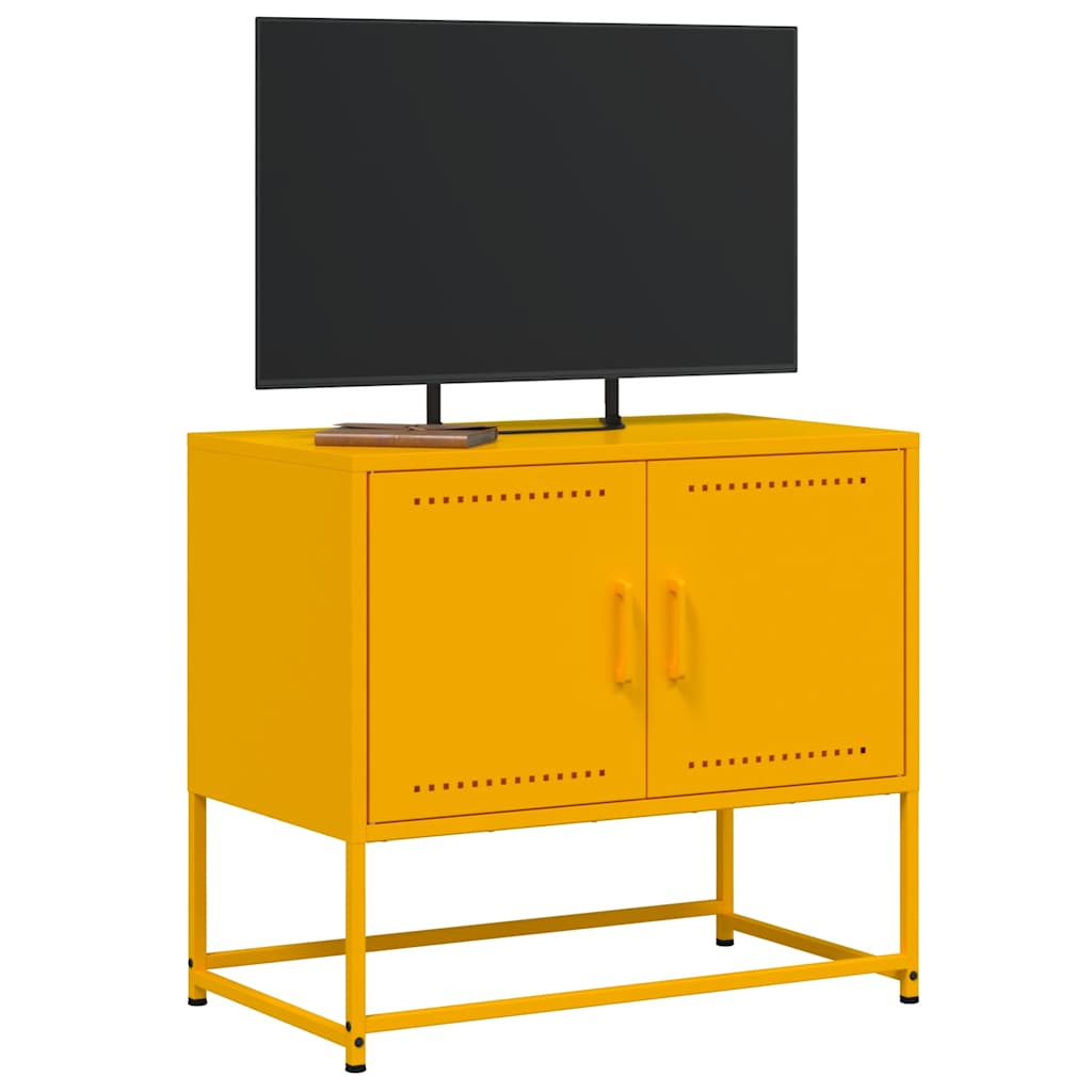 Έπιπλο Τηλεόρασης Μουσταρδί Κίτρινο 68,5x39x60,5 εκ. από Ατσάλι