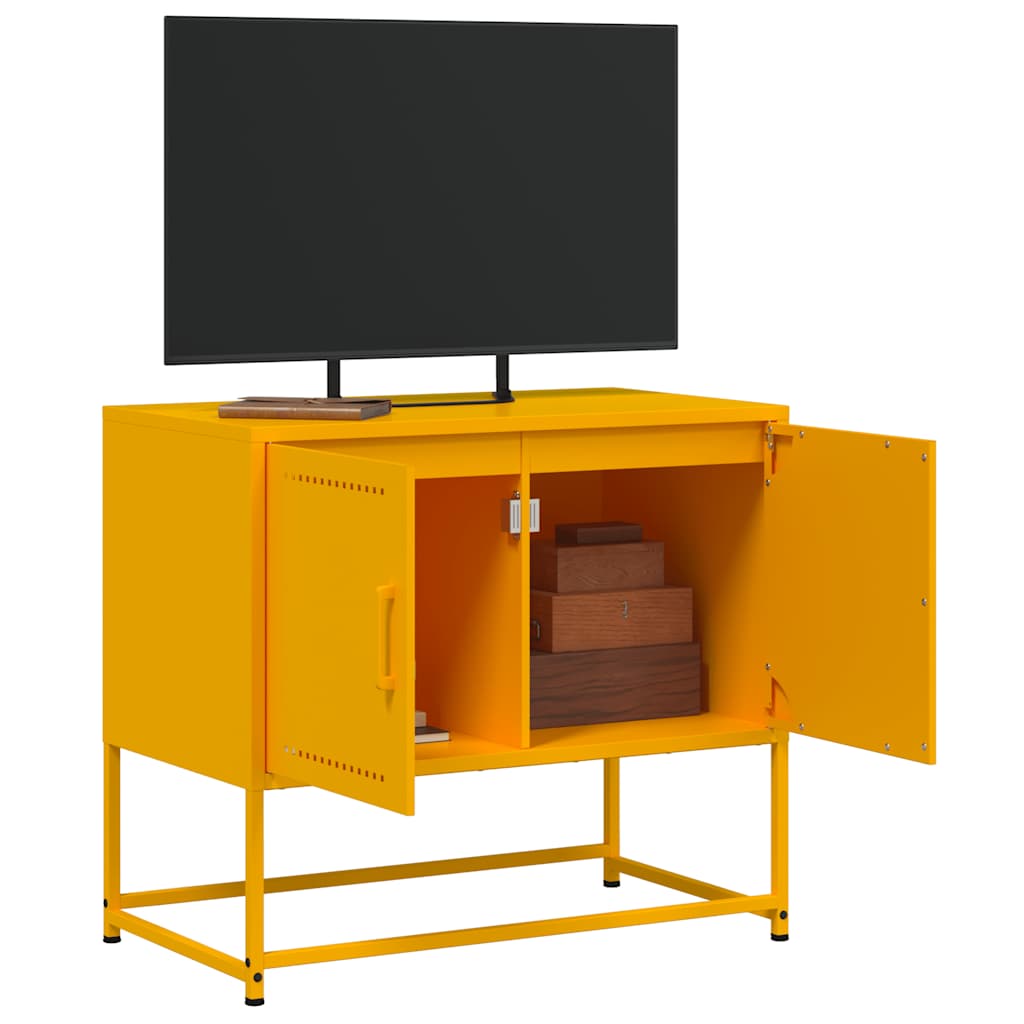 Έπιπλο Τηλεόρασης Μουσταρδί Κίτρινο 68,5x39x60,5 εκ. από Ατσάλι