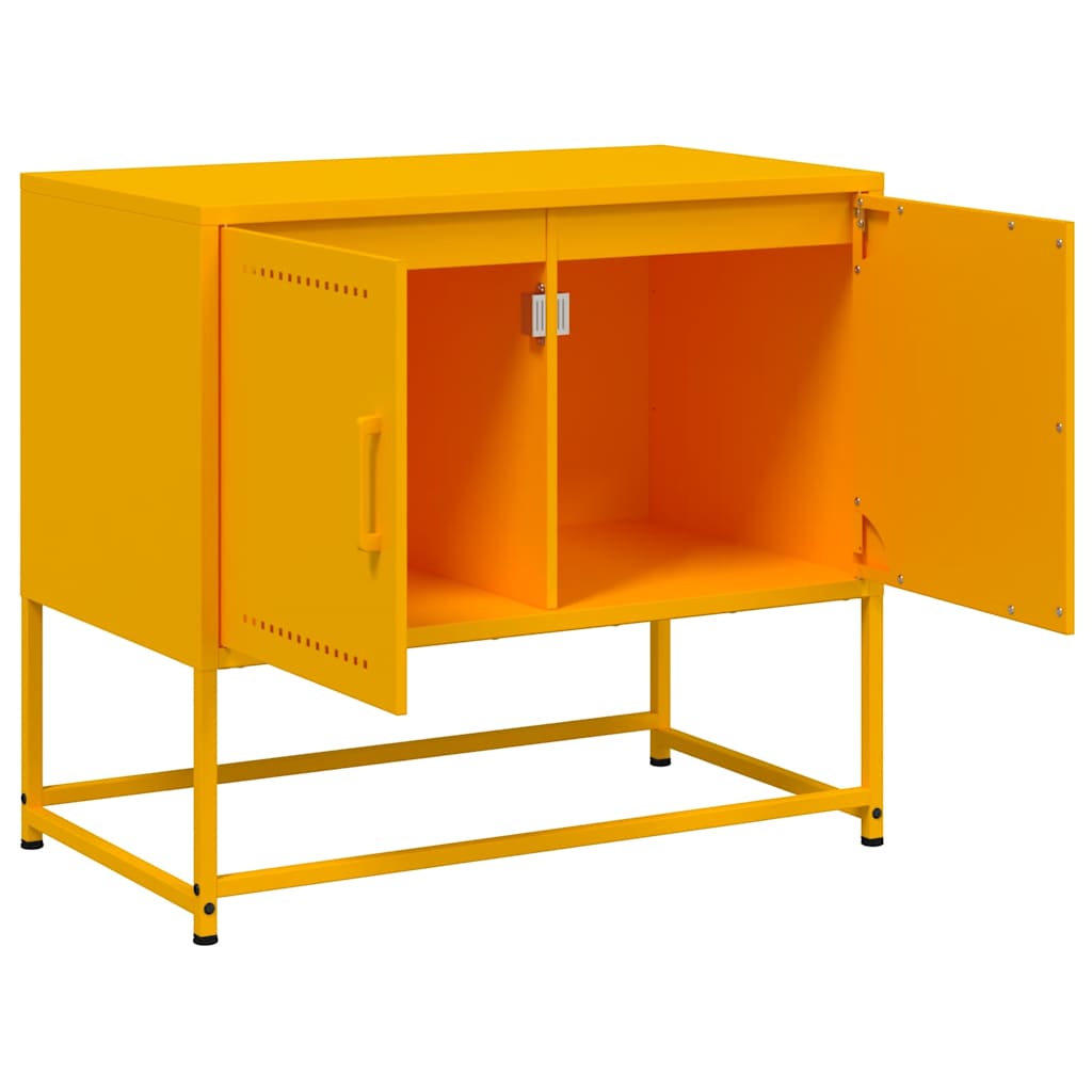 Έπιπλο Τηλεόρασης Μουσταρδί Κίτρινο 68,5x39x60,5 εκ. από Ατσάλι