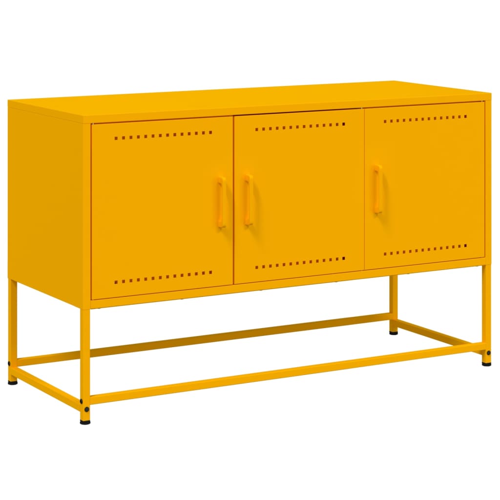 Έπιπλο Τηλεόρασης Μουσταρδί Κίτρινο 100,5x39x60,5εκ. από Ατσάλι