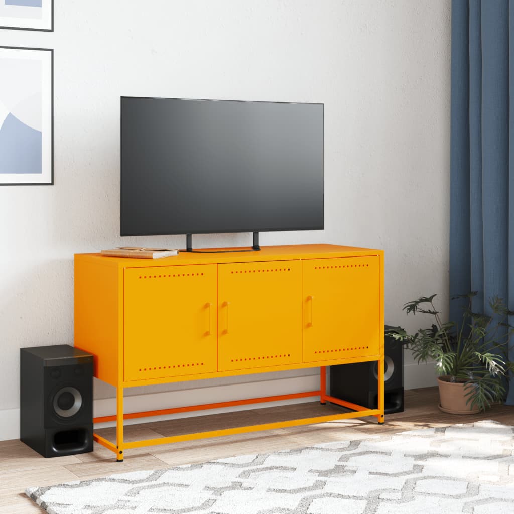 Έπιπλο Τηλεόρασης Μουσταρδί Κίτρινο 100,5x39x60,5εκ. από Ατσάλι