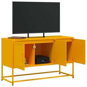 Έπιπλο Τηλεόρασης Μουσταρδί Κίτρινο 100,5x39x60,5εκ. από Ατσάλι