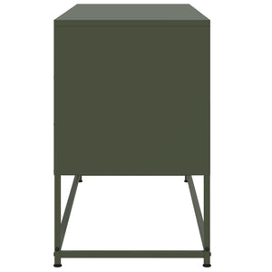 Έπιπλο Τηλεόρασης Πράσινο Λαδί 100,5x39x60,5 εκ. από Ατσάλι - Pakobazaar