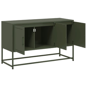 Έπιπλο Τηλεόρασης Πράσινο Λαδί 100,5x39x60,5 εκ. από Ατσάλι - Pakobazaar