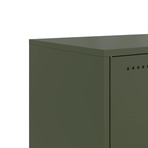 Έπιπλο Τηλεόρασης Πράσινο Λαδί 100,5x39x60,5 εκ. από Ατσάλι - Pakobazaar