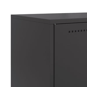 Ψηλός Μπουφές Μαύρος 68,5 x 38,5 x 107 εκ. Ατσάλινος