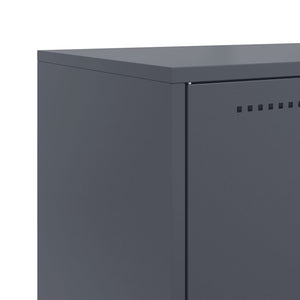 Μπουφές Ανθρακί 68,5x38,5x107 εκ. από Ατσάλι