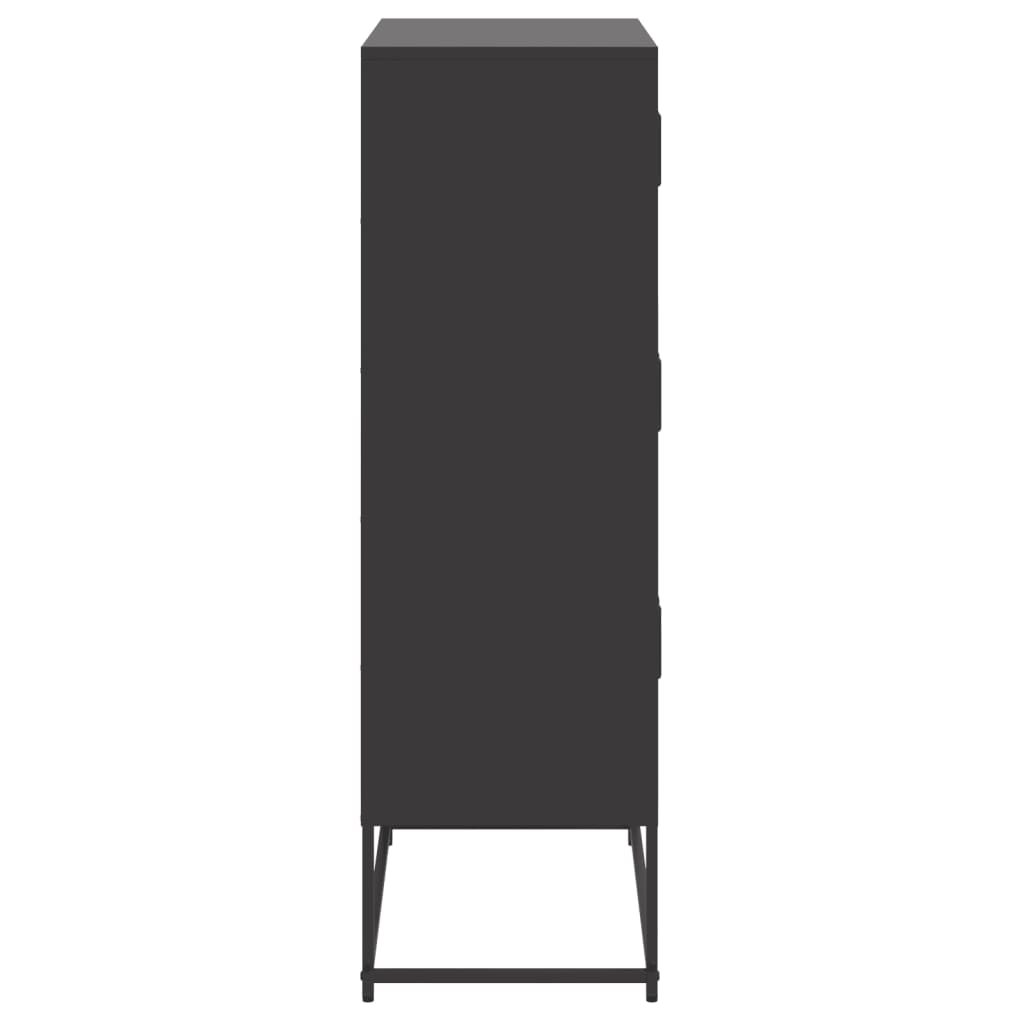 Ντουλάπι Μαύρη 68,5x38,5x123,5 εκ. από Ατσάλι