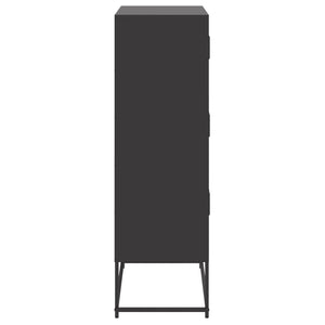 Ντουλάπι Μαύρη 68,5x38,5x123,5 εκ. από Ατσάλι