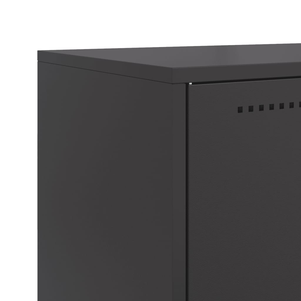Ντουλάπι Μαύρη 68,5x38,5x123,5 εκ. από Ατσάλι