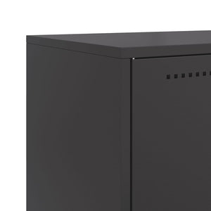 Ντουλάπι Μαύρη 68,5x38,5x123,5 εκ. από Ατσάλι