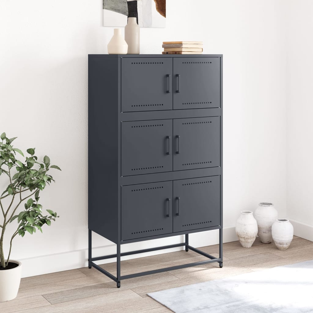 Ντουλάπι Ανθρακί 68,5x38,5x123,5 εκ. από Ατσάλι