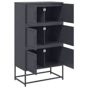 Ντουλάπι Ανθρακί 68,5x38,5x123,5 εκ. από Ατσάλι