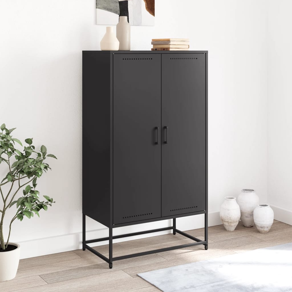 Ντουλάπι Μαύρο 68,5x38,5x123,5 εκ. από Ατσάλι - Pakobazaar