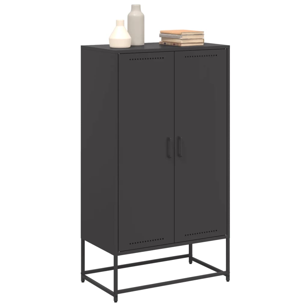 Ντουλάπι Μαύρο 68,5x38,5x123,5 εκ. από Ατσάλι - Pakobazaar