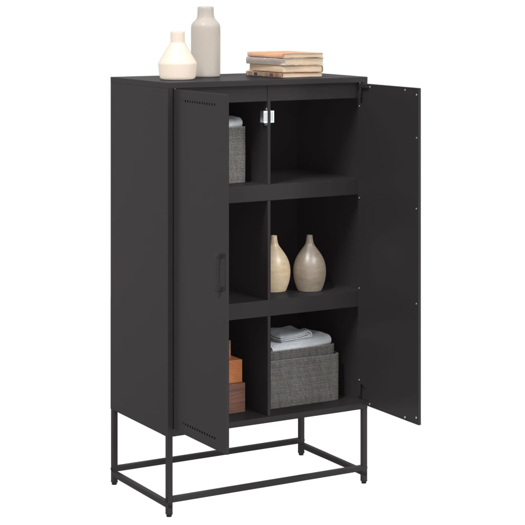 Ντουλάπι Μαύρο 68,5x38,5x123,5 εκ. από Ατσάλι - Pakobazaar