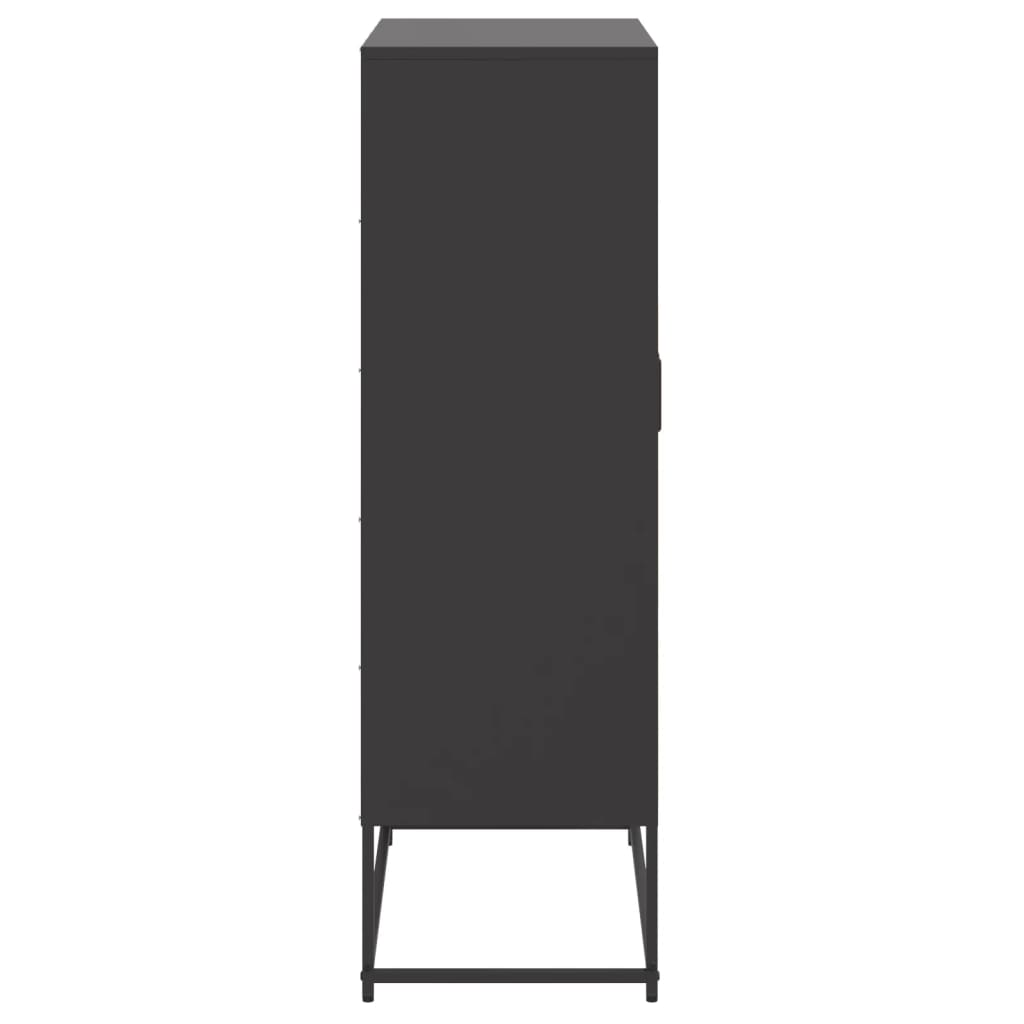 Ντουλάπι Μαύρο 68,5x38,5x123,5 εκ. από Ατσάλι - Pakobazaar