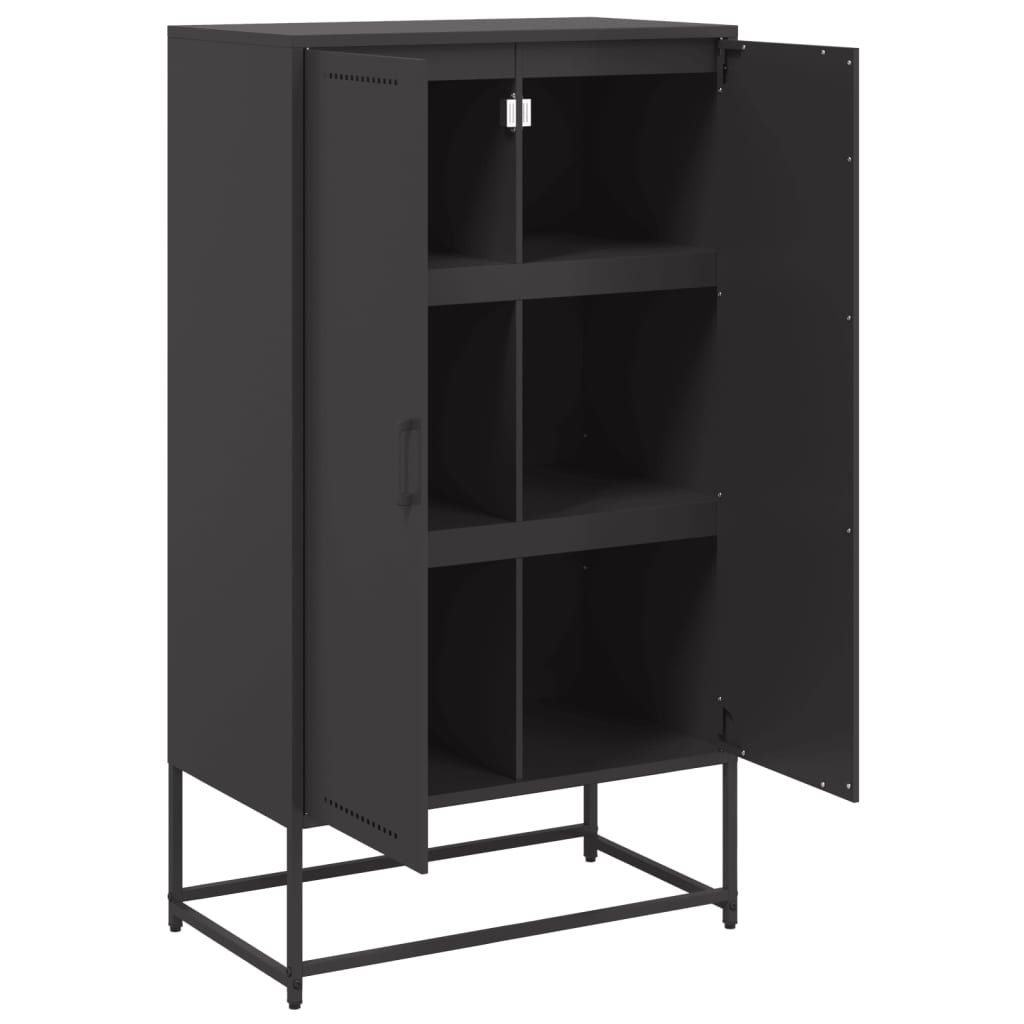 Ντουλάπι Μαύρο 68,5x38,5x123,5 εκ. από Ατσάλι - Pakobazaar