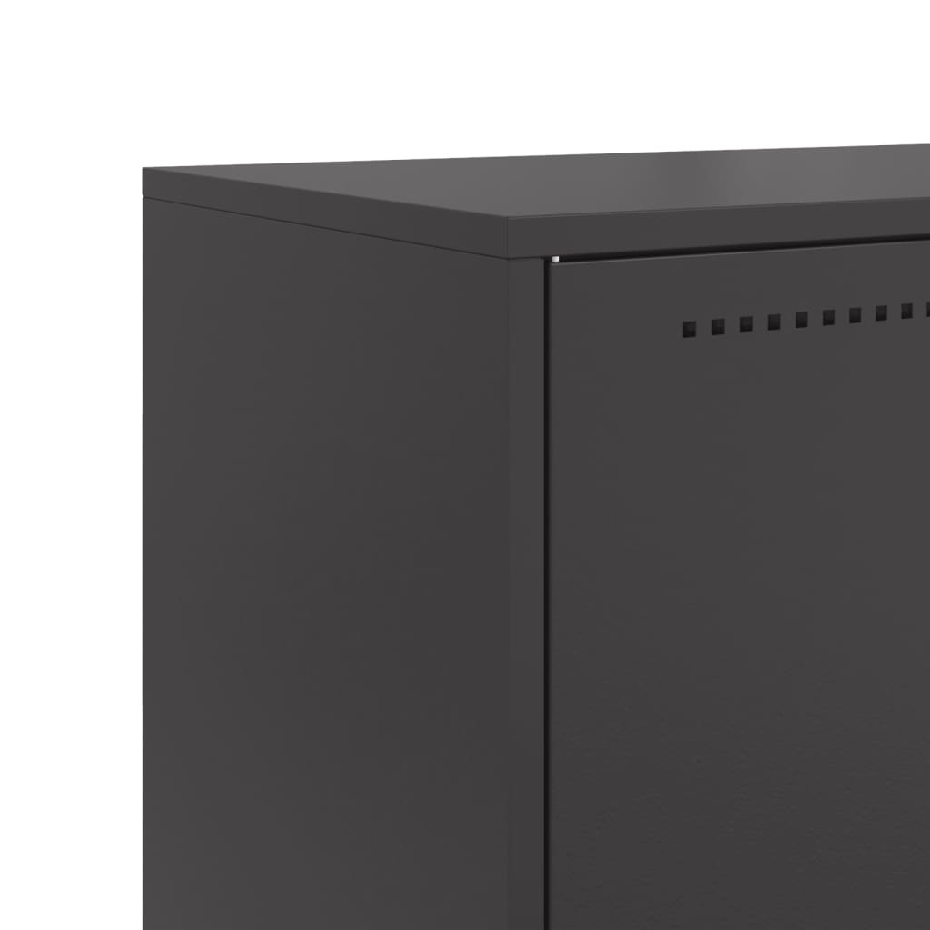 Ντουλάπι Μαύρο 68,5x38,5x123,5 εκ. από Ατσάλι - Pakobazaar