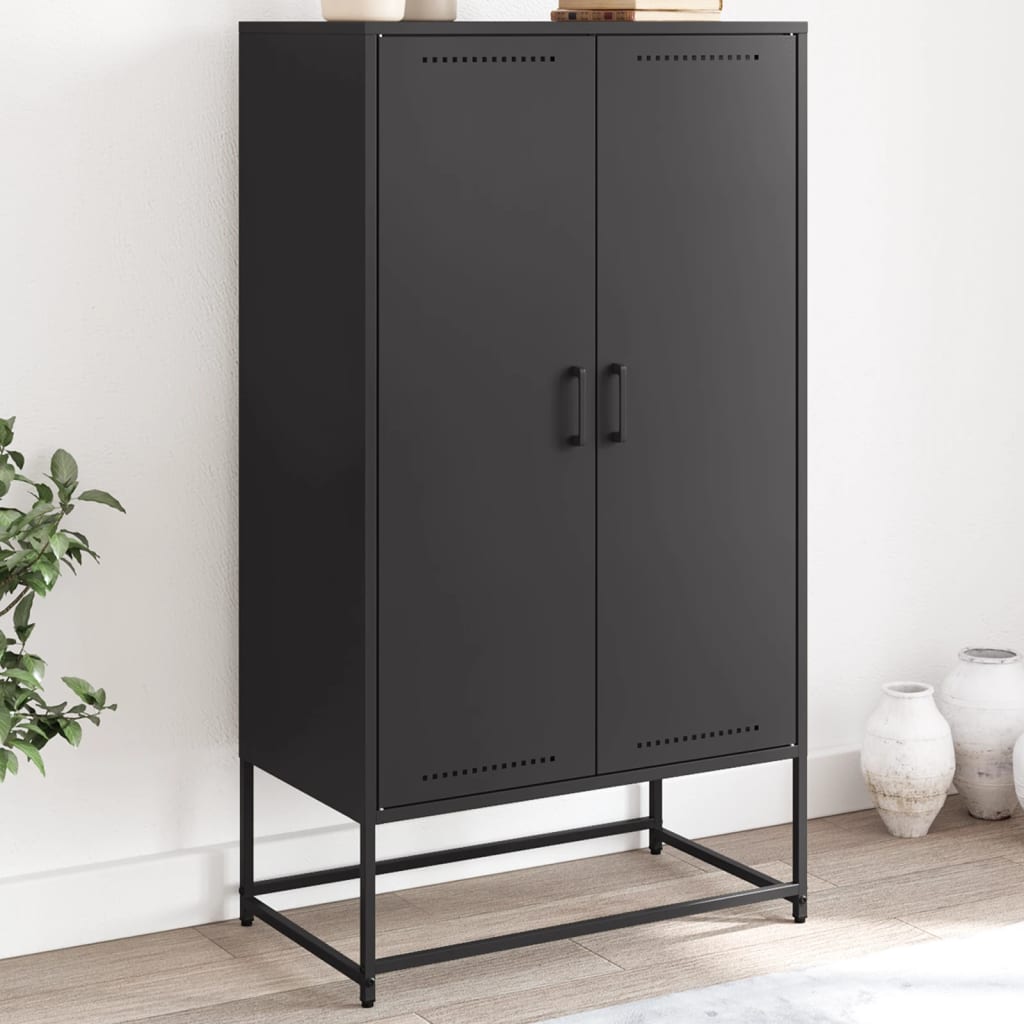 Ντουλάπι Μαύρο 68,5x38,5x123,5 εκ. από Ατσάλι - Pakobazaar