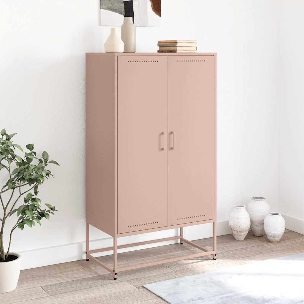 Ντουλάπι Ροζ 68,5x38,5x123,5 εκ. από Ατσάλι - Pakobazaar