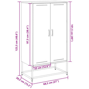 Ντουλάπι Ανθρακί 68,5x38,5x123,5 εκ. από Ατσάλι