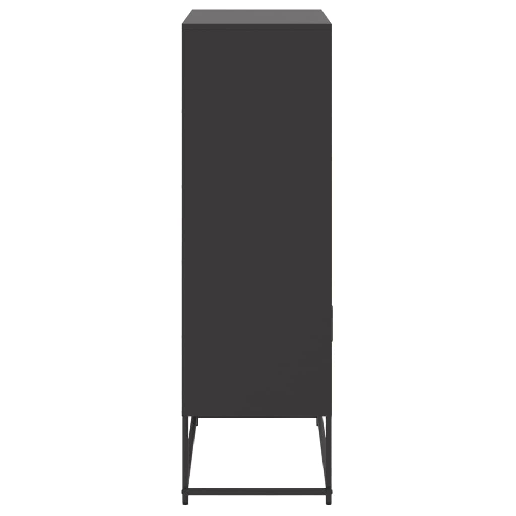 Ραφιέρα Μαύρη 68,5x38,5x123,5 εκ. από Ατσάλι