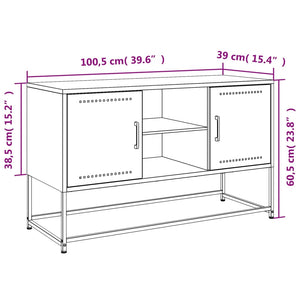 Έπιπλο Τηλεόρασης Ροζ 100,5x39x60,5 εκ. από Ατσάλι