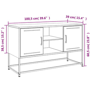 Έπιπλο Τηλεόρασης Ανθρακί 100,5x39x60,5 εκ. από Ατσάλι