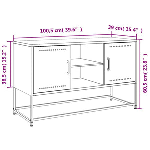 Έπιπλο Τηλεόρασης Μουσταρδί Κίτρινο 100,5x39x60,5εκ. από Ατσάλι
