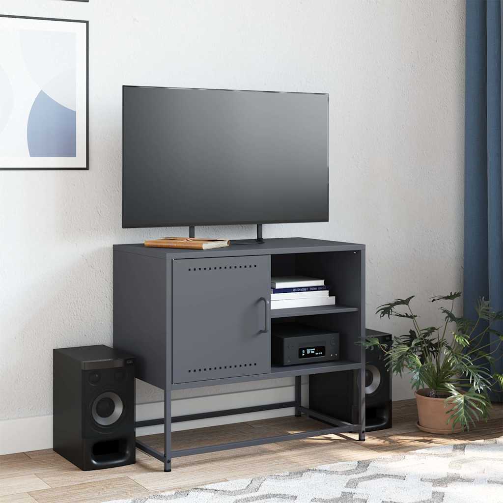 Έπιπλο Τηλεόρασης Ανθρακί 68x39x60,5 εκ. από Χάλυβα