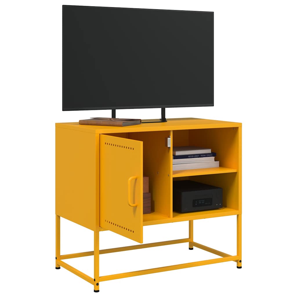 Έπιπλο Τηλεόρασης Μουσταρδί Κίτρινο 68x39x60,5 εκ. από Ατσάλι