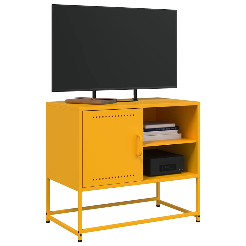 Έπιπλο Τηλεόρασης Μουσταρδί Κίτρινο 68x39x60,5 εκ. από Ατσάλι