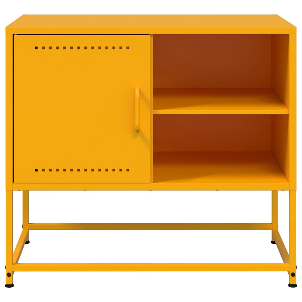 Έπιπλο Τηλεόρασης Μουσταρδί Κίτρινο 68x39x60,5 εκ. από Ατσάλι