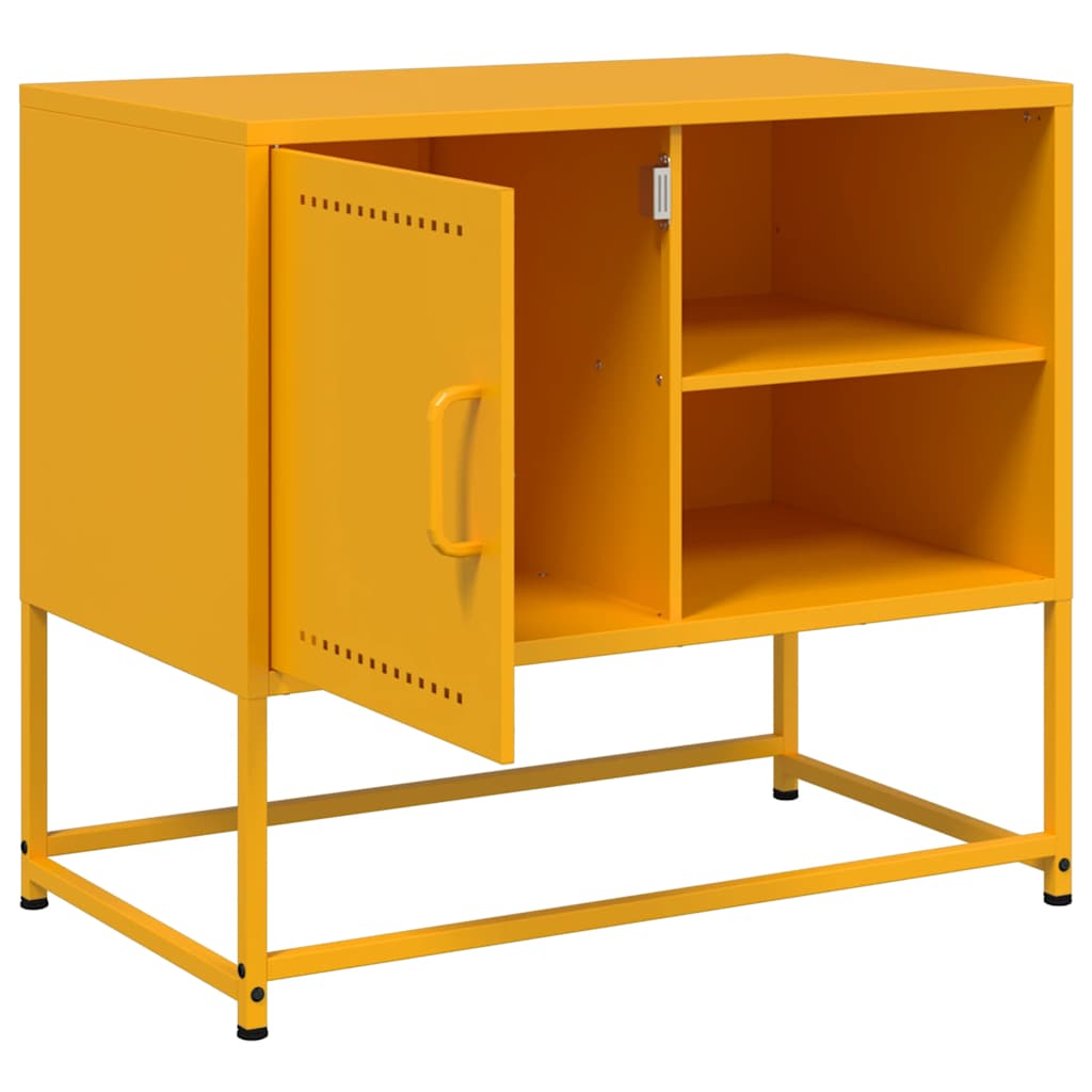 Έπιπλο Τηλεόρασης Μουσταρδί Κίτρινο 68x39x60,5 εκ. από Ατσάλι