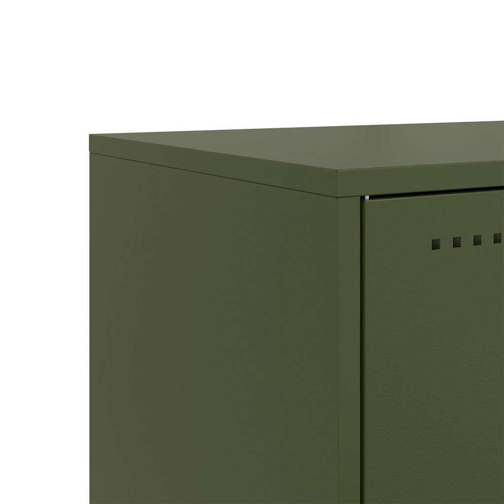 Έπιπλο Τηλεόρασης Πράσινο Λαδί 68,5x39x60,5 εκ. από Ατσάλι