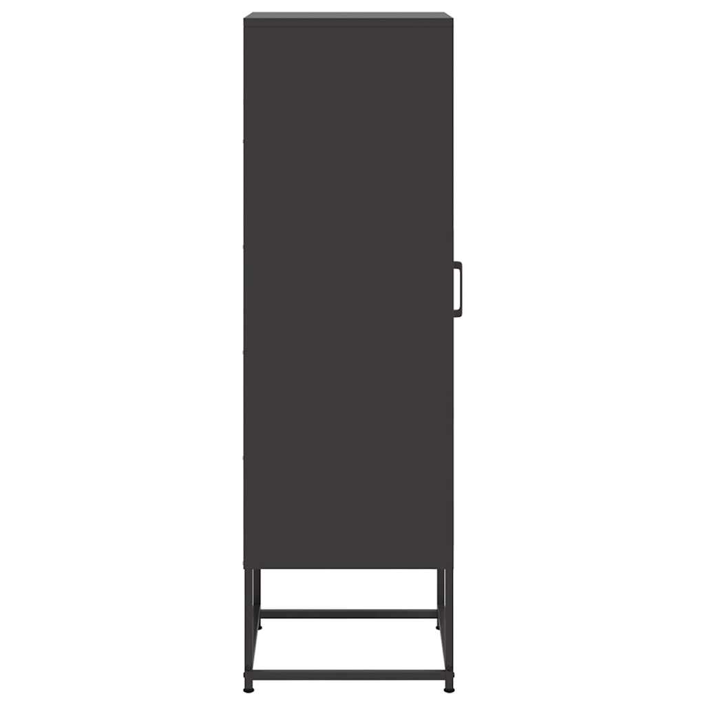 Μπουφές Μαύρος 36x39x123 εκ. από Ατσάλι - Pakobazaar