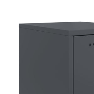 Ντουλάπι Ανθρακί 36x39x123 εκ. από Ατσάλι