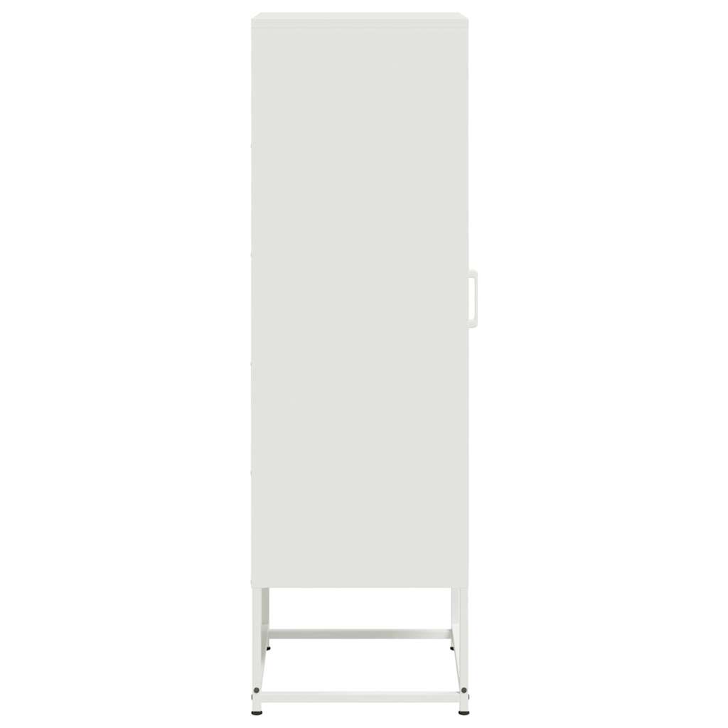 Μπουφές Λευκός 36x39x123 εκ. από Ατσάλι - Pakobazaar
