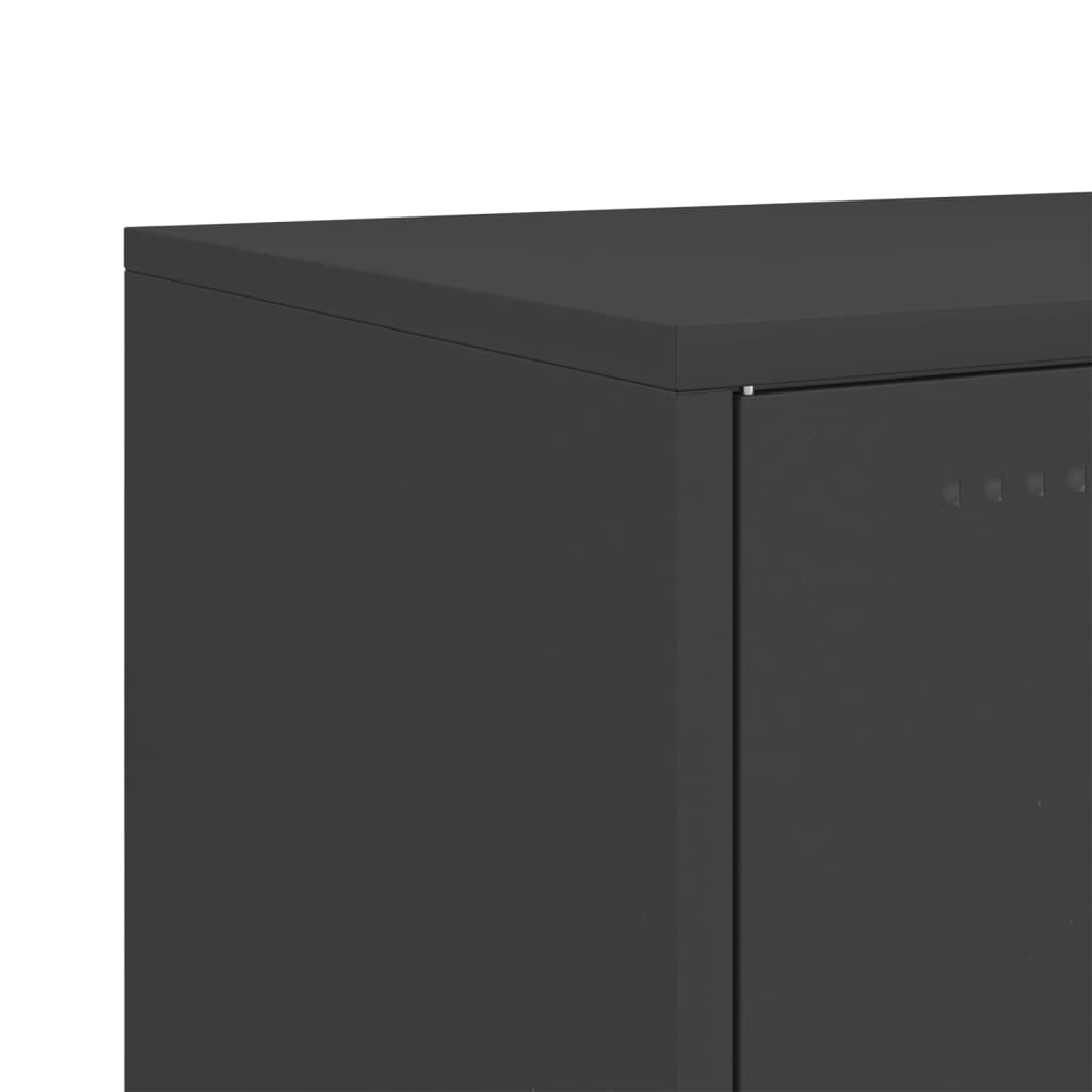 Μπουφές Μαύρος 100,5x39x107 εκ. Ατσάλινος - Pakobazaar